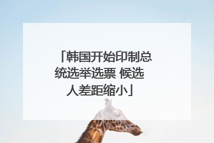 韩国开始印制总统选举选票 候选人差距缩小