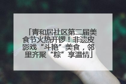 青和居社区第二届美食节火热开锣！非遗皮影戏“斗艳”美食，邻里齐聚“粽”享温情
