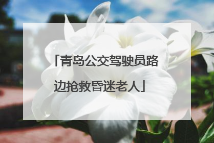 青岛公交驾驶员路边抢救昏迷老人