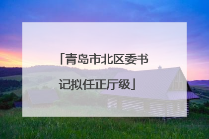 青岛市北区委书记拟任正厅级