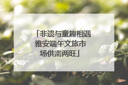 非遗与童趣相遇 雅安端午文旅市场供需两旺