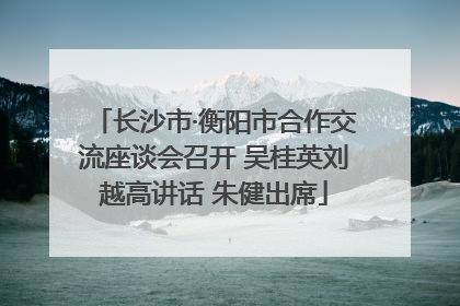 长沙市·衡阳市合作交流座谈会召开 吴桂英刘越高讲话 朱健出席