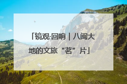 镜观·回响｜八闽大地的文旅“茗”片