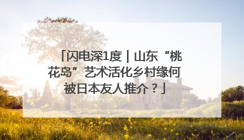 闪电深1度｜山东“桃花岛”艺术活化乡村缘何被日本友人推介？