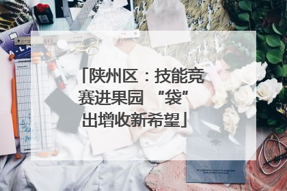 陕州区：技能竞赛进果园 “袋”出增收新希望