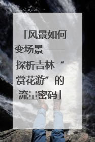 风景如何变场景——探析吉林“赏花游”的流量密码
