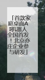 首款家庭桌面AI机器人全国首发！北京亦庄企业参与研发