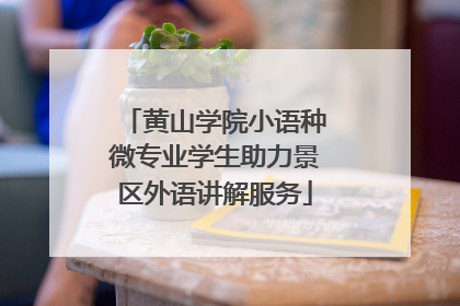 黄山学院小语种微专业学生助力景区外语讲解服务