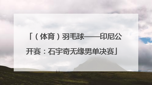 （体育）羽毛球——印尼公开赛：石宇奇无缘男单决赛
