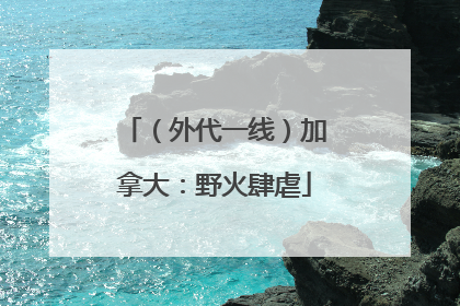 （外代一线）加拿大：野火肆虐