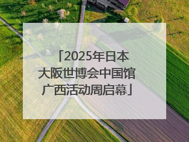 2025年日本大阪世博会中国馆广西活动周启幕