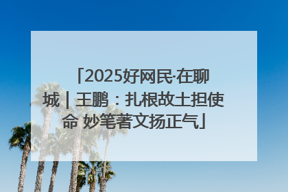 2025好网民·在聊城｜王鹏：扎根故土担使命 妙笔著文扬正气