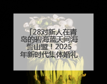 28对新人在青岛的碧海蓝天间海誓山盟！2025年新时代集体婚礼在青岛滨海国际中心文明实践广场举行