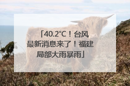 40.2℃！台风最新消息来了！福建局部大雨暴雨