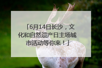 6月14日长沙，文化和自然遗产日主场城市活动等你来！