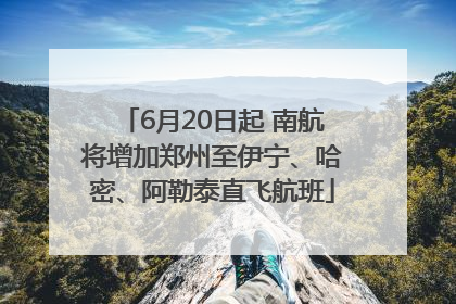6月20日起 南航将增加郑州至伊宁、哈密、阿勒泰直飞航班