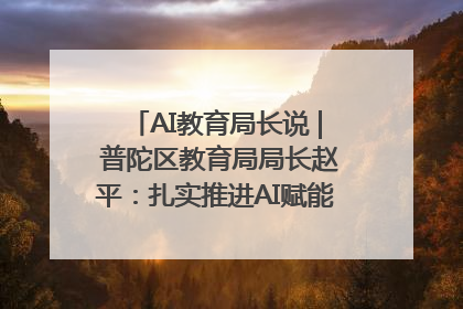 AI教育局长说 | 普陀区教育局局长赵平：扎实推进AI赋能教育，着力打造“适合教育”新体系